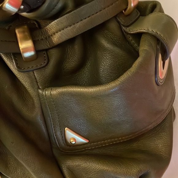 B. Makowsky Eden Shopper Bag Forest Green EUC - Picture 6 of 7